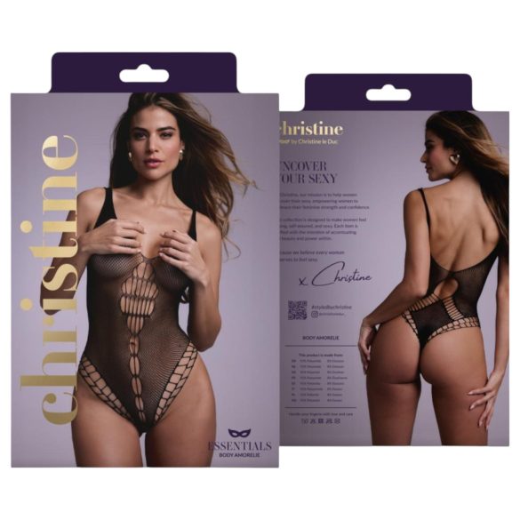 Christine - Net Bodysuit - Zwart S-L