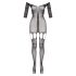 Christine - transparante netstof jumpsuit - (zwart) - XS-XL