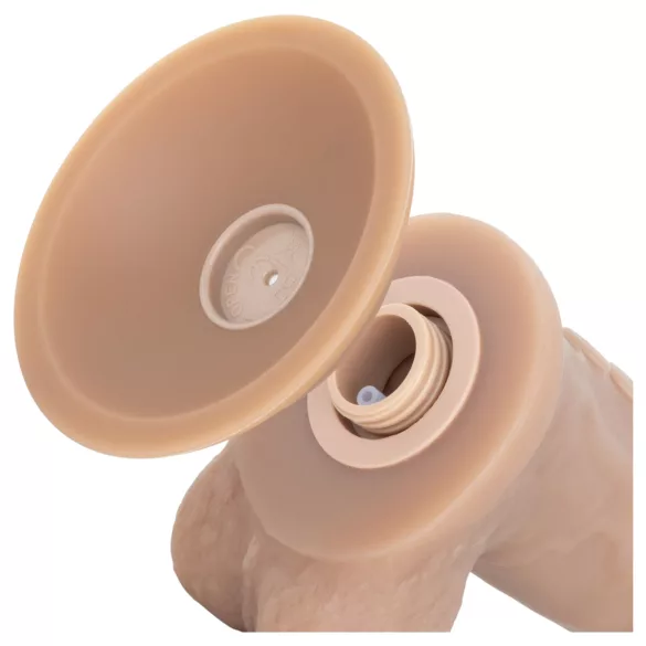 Real Fantasy Hunter - levensechte vibrator met schietfunctie en afstandsbediening (huidskleur)