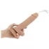 Real Fantasy Hunter - levensechte vibrator met schietfunctie en afstandsbediening (huidskleur)