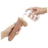Real Fantasy Hunter - levensechte vibrator met schietfunctie en afstandsbediening (huidskleur)