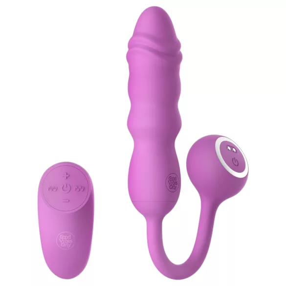 Good Vibes Only - duw-vibratie-ei met afstandsbediening (roze)