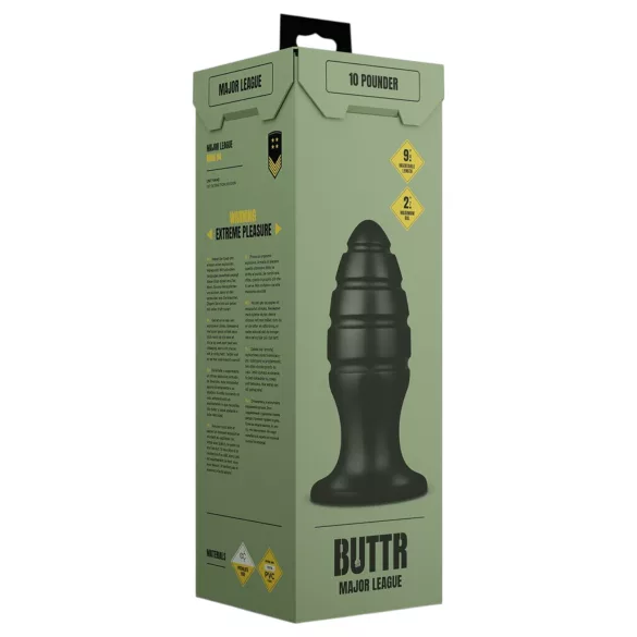BUTTR Aftershock - gigantische anale plug (zwart) - 23 cm