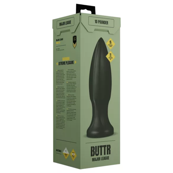 BUTTR Huge Explosive II - enorme anaalplug (zwart) - 29 cm