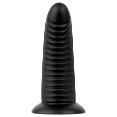   BUTTR Double Ribbed - extra grote geribbelde buttplug (zwart) - 26 cm