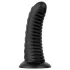 BUTTR Double Ribbed - extra grote geribbelde buttplug (zwart) - 26 cm