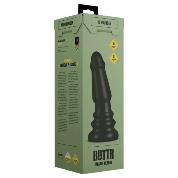 BUTTR Tactical II - gigantische buttplug (zwart) - 26 cm