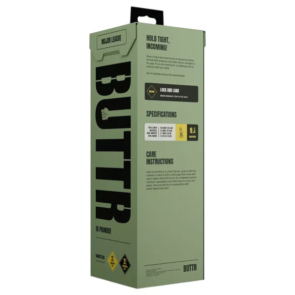 BUTTR Tactical II - gigantische buttplug (zwart) - 26 cm