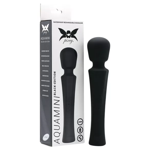 Pixey Aquamini - mini-wandvibrator (zwart)