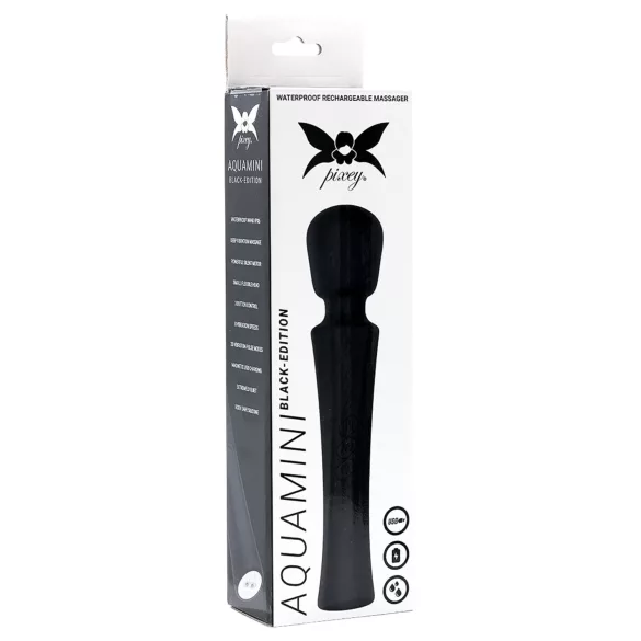 Pixey Aquamini - mini-wandvibrator (zwart)