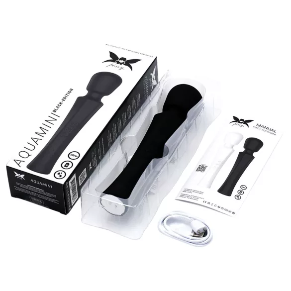 Pixey Aquamini - mini-wandvibrator (zwart)