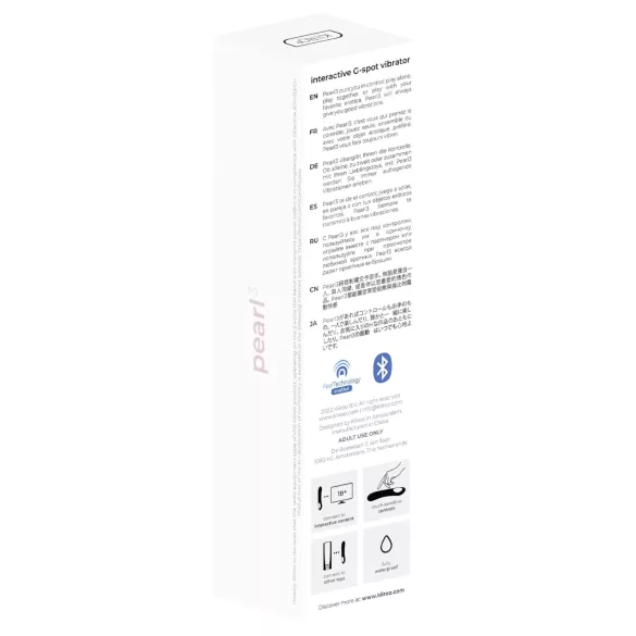 Kiiroo Pearl 3 - interactieve G-spot vibrator - waterdicht - roze