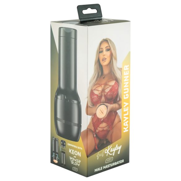 Kiiroo Kayley Gunner - Realistische Muts - PowerBlow Compatibel (naturel)