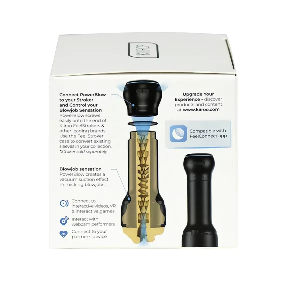 Kiiroo PowerBlow - masturbator met zuigfunctie - smart accessoire - zwart