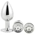 Gleaming Love - metalen anaalplugset (zilver, 3-delig)