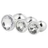 Gleaming Love - metalen anaalplugset (zilver, 3-delig)
