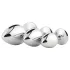 Gleaming Love - metalen anaalplugset (zilver, 3-delig)