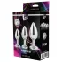 Gleaming Love - metalen anaalplugset (zilver, 3-delig)