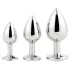 Gleaming Love - metalen anaalplugset (zilver, 3-delig)
