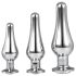 Gleaming Love - anaal top plug set - zilver (3-delig)
