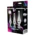 Gleaming Love - anaal top plug set - zilver (3-delig)