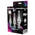 Gleaming Love - anale top plugset (zilver, 3‑delig)
