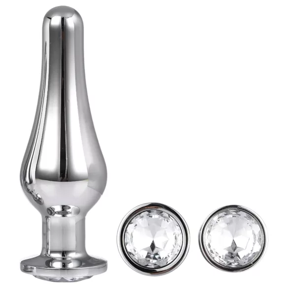 Gleaming Love - anale top plugset (zilver, 3‑delig)