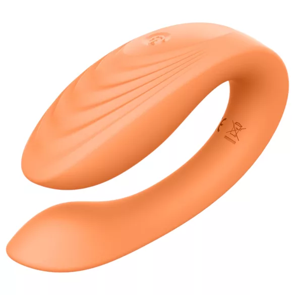 Glam - vibrerend partnerstaafje - afstandsbediening - oplaadbaar - oranje