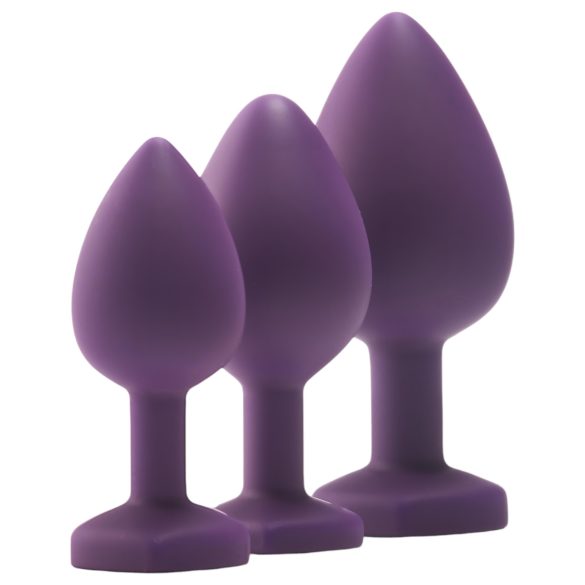 Flirts - anale training set - set van 3 buttplugs - siliconen paars