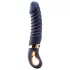 Goddess - verwarmde geribbelde vibrator (donkerblauw)