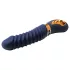 Goddess - verwarmde geribbelde vibrator (donkerblauw)