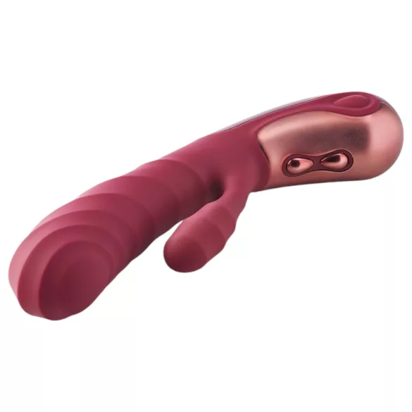 Dinky Jimmy K. Duo - vibrator met clitorisstimulator - oplaadbaar - rood