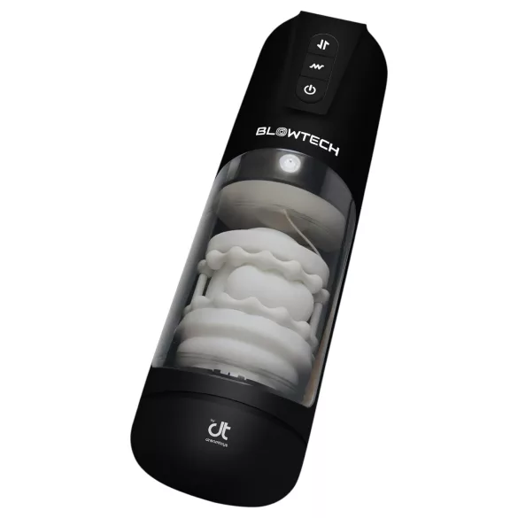Dreamtoys Blowtech - vibrerende, op-en-neer bewegende masturbator (zwart)