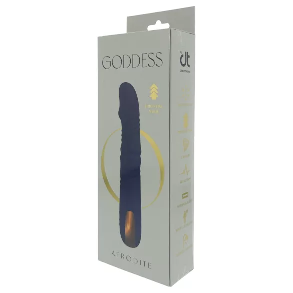 Goddess - duw‑ en roterende kralenvibrator (donkerblauw)