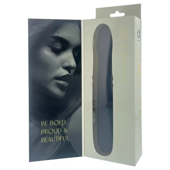 Goddess - duw‑ en roterende kralenvibrator (donkerblauw)