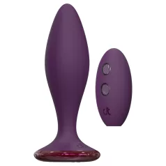 Glam - anale vibrator met afstandsbediening (paars)