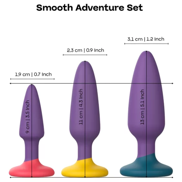 Dreamtoys Love Signal - anale butt plug set (paars)
