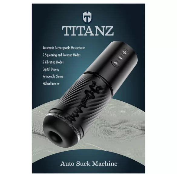 Titanz Auto Suck - automatische masturbator (zwart)