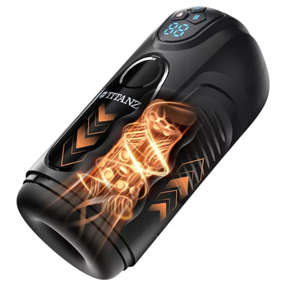 Titanz Ultimate Heat & Thrusting - automatische masturbator (zwart)