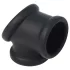 Kiotos - siliconen penis- en balstretcher (zwart)