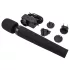 Pixey Deluxe Black Velvet - M wandvibrator (zwart)