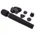 Pixey Deluxe Black Velvet - wandvibrator L (zwart)