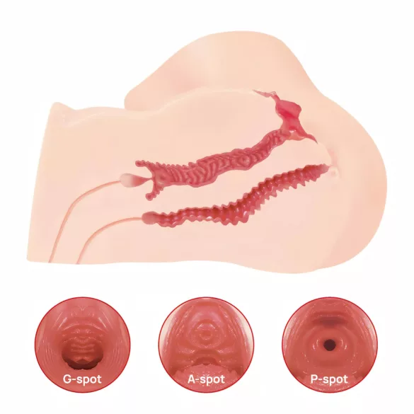 Kokos Maria - realistische torso masturbator - vagina en anus - huidskleur
