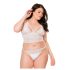 Coquette - kanten lingerie set - wit (XL)
