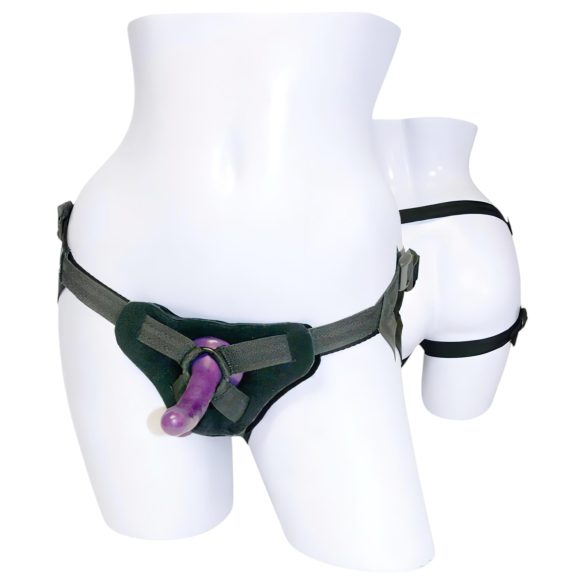 Sportsheets - Strap-on siliconen dildo (paars)