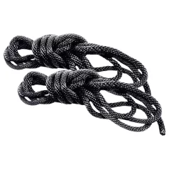 S&M - bondage touw set - zijdeachtig - zwart - 2-delig