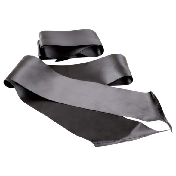 S&M - bondage sjaal set - zijdezacht - zwart - 2-delig