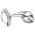 Njoy M - medium metalen buttplug (zilver)