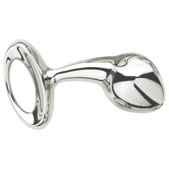 Njoy M - medium metalen anaalplug (zilver)