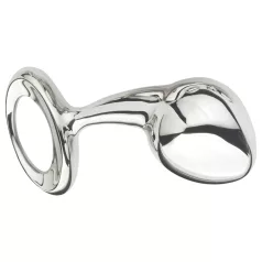 Njoy L - grote metalen buttplug (zilver)